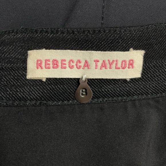 Rebecca Taylor Black Tech Flounce Skirt Size 8 - Picture 8 of 8